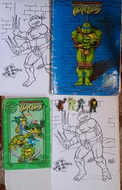 Diario,Foderina,Stampe& Quattro Ninja Turtles 2005