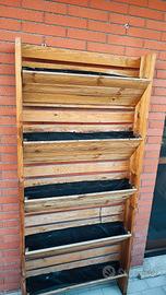 Orto verticale in legno di pino 80x180x15 cm