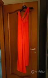 Abito elegante lungo a fasce incrociate 