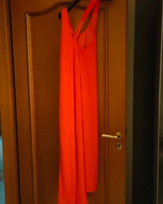 Abito elegante lungo a fasce incrociate 