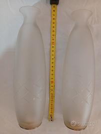 porta lampada in vetro satinato 