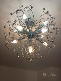 lampadario moderno argento 