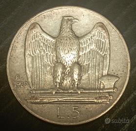 5 lire Aquilotto argento 1929