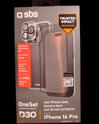Kit Protezione SBS D30 OneSet per iPhone 16 Pro