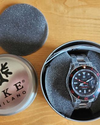 Orologio IKE policarbonato (40mm) - nero e rosso