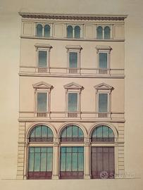 Disegno antico acquarello