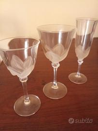 Bicchieri in cristallo. NUOVI 