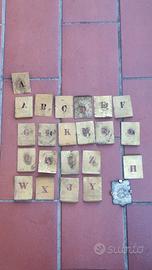 set di lettere dell'alfabeto stencil  vintage 