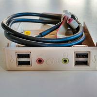 Porte frontali per PC USB + Audio & Mic