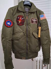 Giacca TOP GUN in Nylon - Verde Militare -Maverick