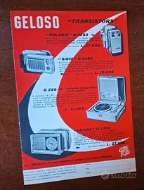 Pubblicità Geloso Transistors (1961)