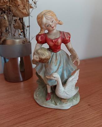 Statuina in ceramica vintage - Ragazza 