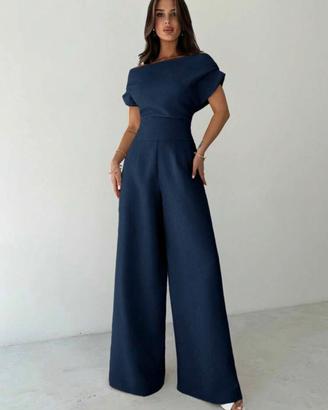 Tuta intera donna blu navy elegante nuova