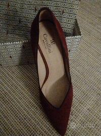 scarpe in camoscio bordeaux 