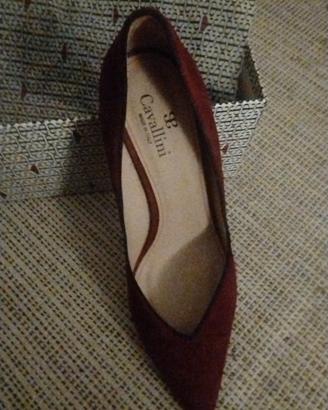 scarpe in camoscio bordeaux 