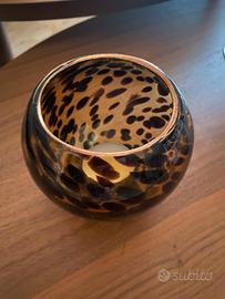 Porta candela in vetro