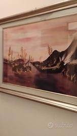 Quadro "alba sull'Iseo" a firma Minini