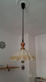 lampadario in vetro colorato
