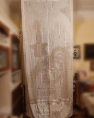 Coppia di tende base bianca con strisce colorate