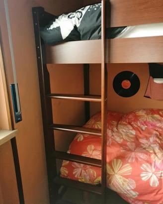 letto singolo a soppalco 