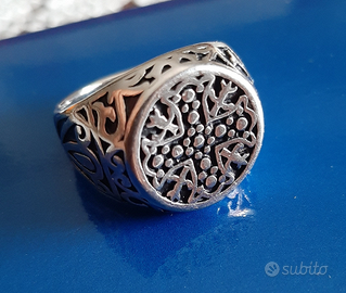 Anello acciaio croce Sense