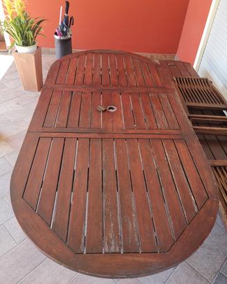 Tavolo da giardino in legno