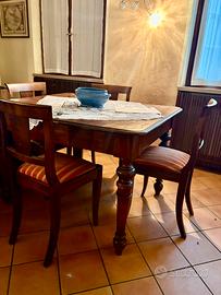 Tavolo legno allungabile e sedie