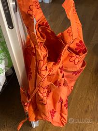Borsa mare molto capiente color arancio