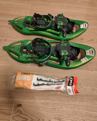 ciaspole tsl 325 ride nuove + kit grips