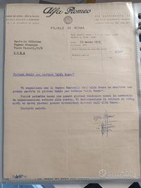 documento storico alfa romeo 