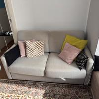 Divano letto Poltrone Sofà grigio chiaro
