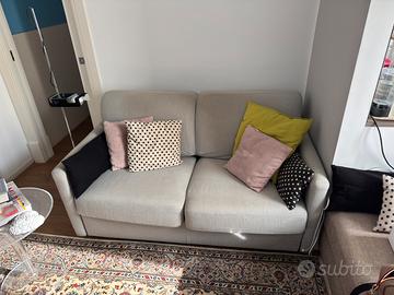 Divano letto Poltrone Sofà grigio chiaro