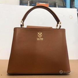 Borsa Cognac Vera Pelle