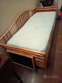 Divano letto rattan e bambu