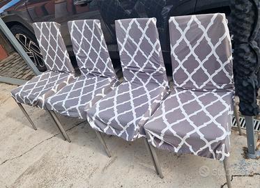 4 sedie Calligaris con coprisedia