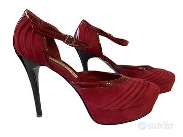 Scarpe tacco pelle rosse Max Clan Roma