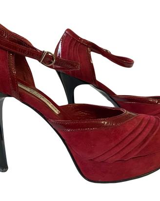 Scarpe tacco pelle rosse Max Clan Roma