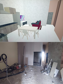 Casa semi-indipendente piano 1 , 100m2 via burgio