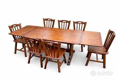 Tavolo in legno 140 allungabile con 6 sedie