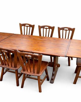 Tavolo in legno 140 allungabile con 6 sedie