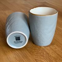 2 Bicchieri grigi in ceramica