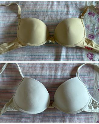 Reggiseni push up taglia 1 coppa B beige e bianco