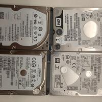 Lotto 4 HDD Sata 2,5" misti 500Gb