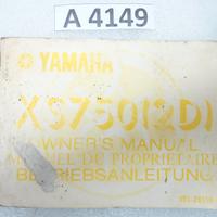 Yamaha XS 750 2D manuale del proprietario inglese 