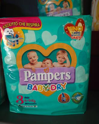 Pannolini Pampers baby dry taglia 3