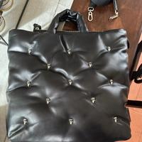 Borsa shopper con tracolla Karl Lagerteld nera