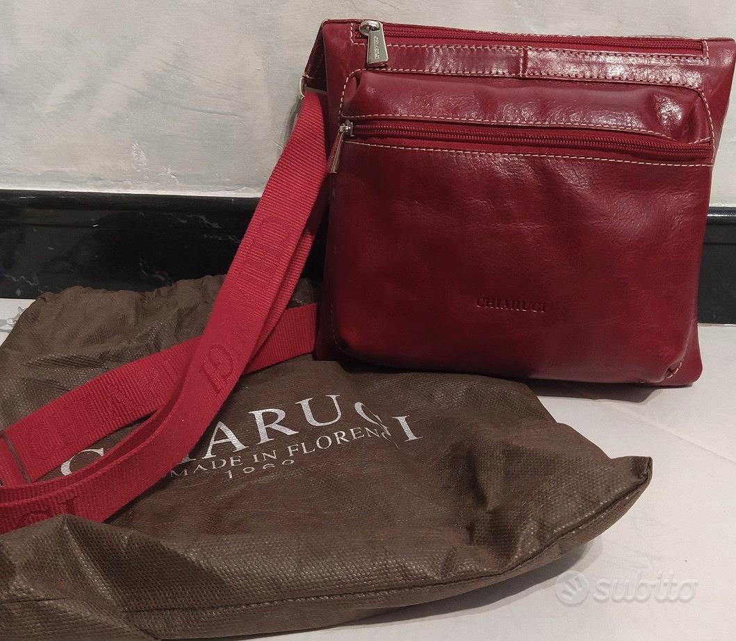 Borsa tracolla unisex in vera pelle Chiarugi