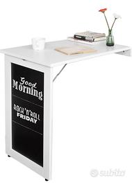 Tavolo da muro pieghevole,con lavagna