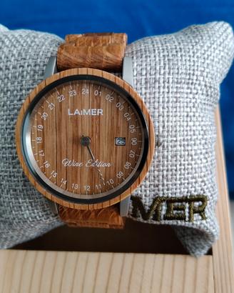 Orologio in Legno Laimer WINE EDITION