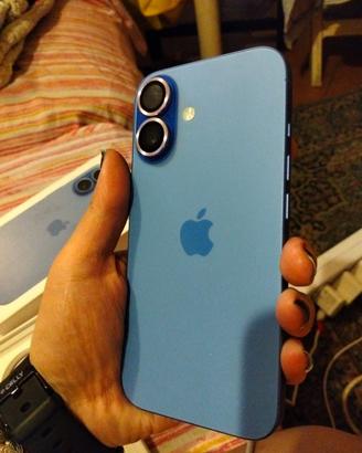 IPHONE16 celeste 128GB, usato perfetto stato,NUOVO